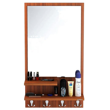 Stunning DIY Wall Hanging Dressing Table/Mirror with Shelves, and Hanging Hooks