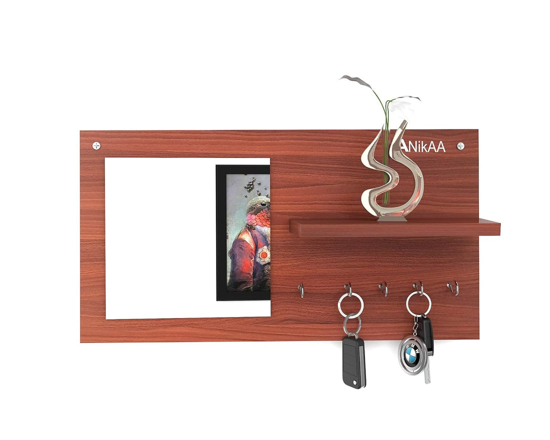 Droopy Wall Hanging Key Holder with Mirror & Shelf