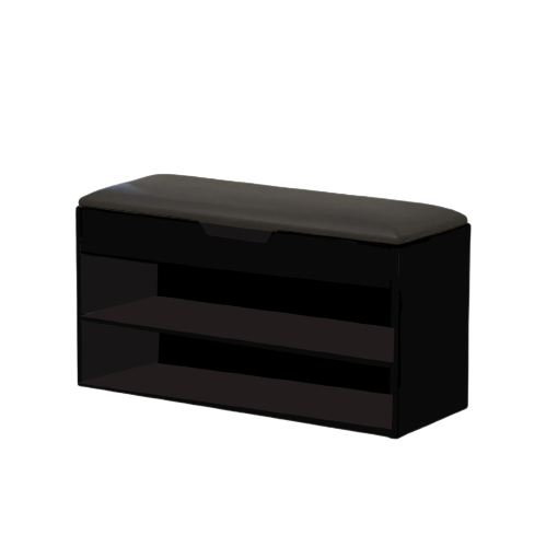 Premium Quality Entrance 2 Tiers Shoe Cabinet with Folding Padded Seat